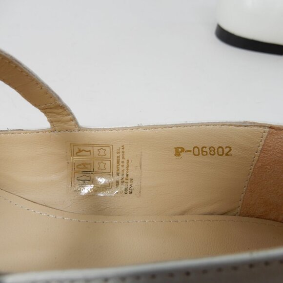 ALOHAS Musa Leather Mary Jane Ballet Flat EU 38 7.5 Bicolor Black Cream NEW $180 - Picture 12 of 16